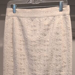 ANTONIO MELANI Cream Textured Pencil Skirt